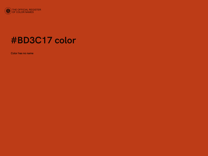 #BD3C17 color image
