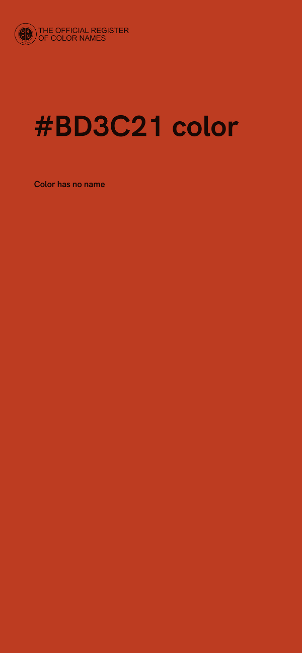 #BD3C21 color image