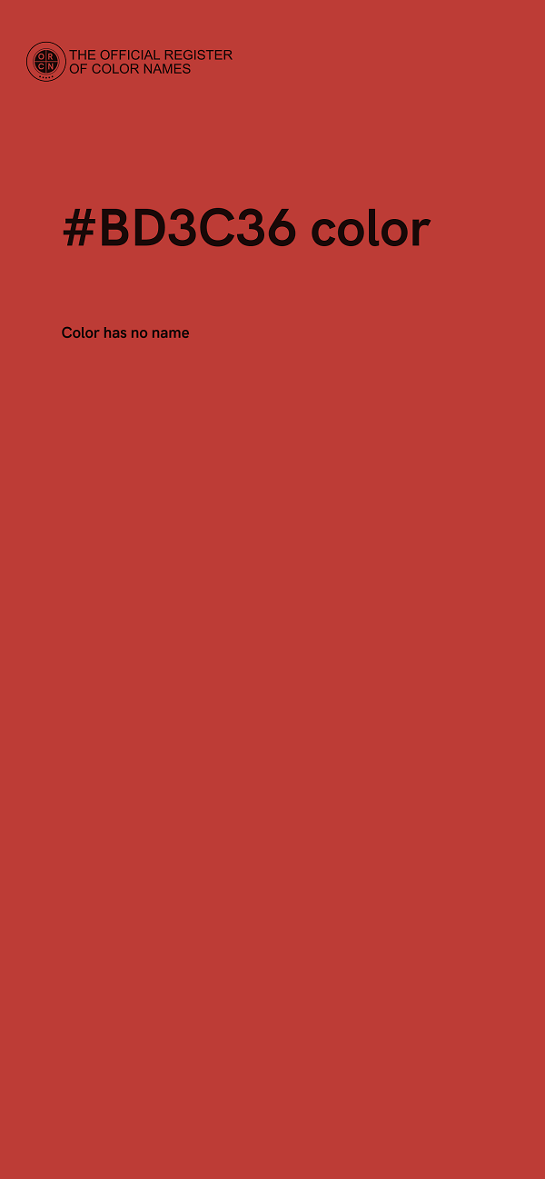 #BD3C36 color image