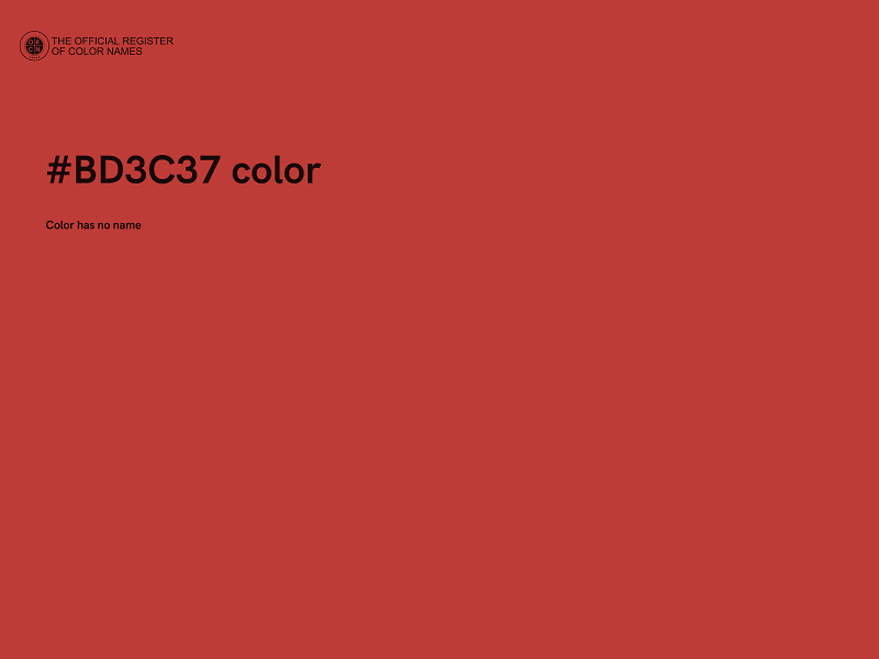 #BD3C37 color image