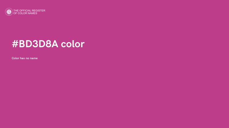#BD3D8A color image