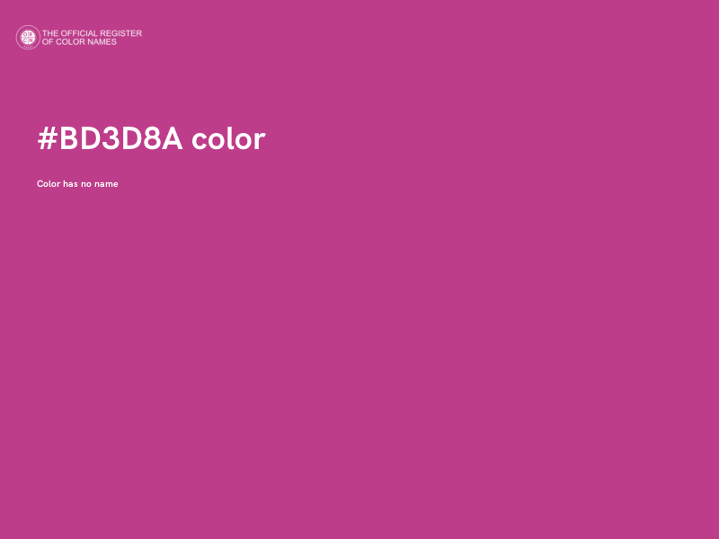 #BD3D8A color image