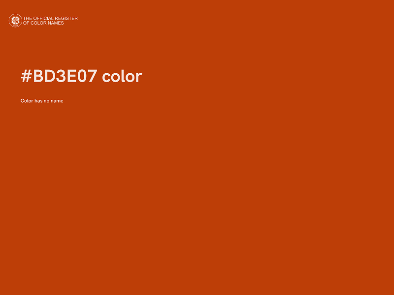 #BD3E07 color image