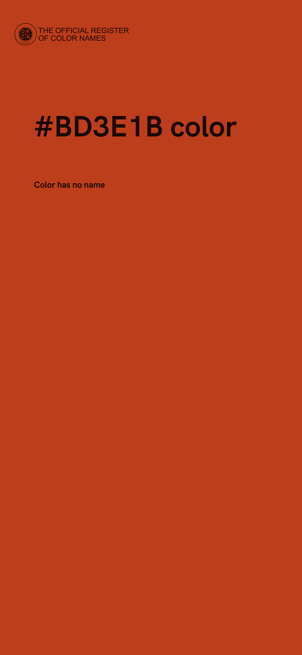 #BD3E1B color image