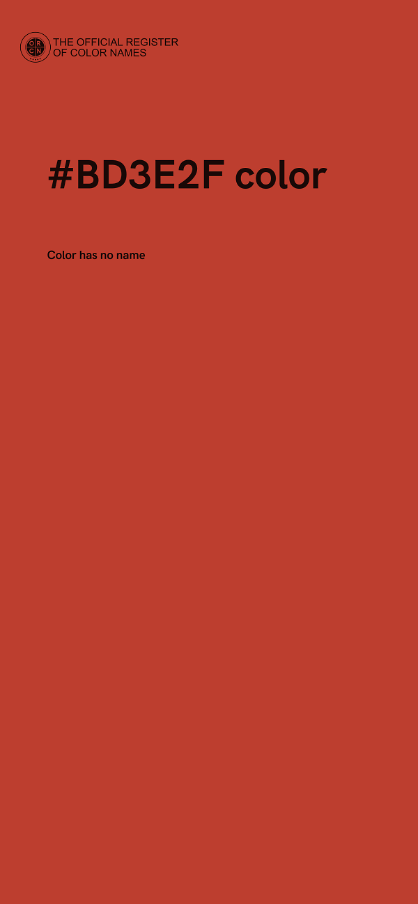 #BD3E2F color image
