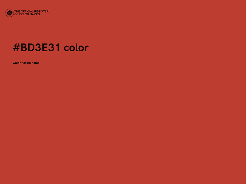#BD3E31 color image