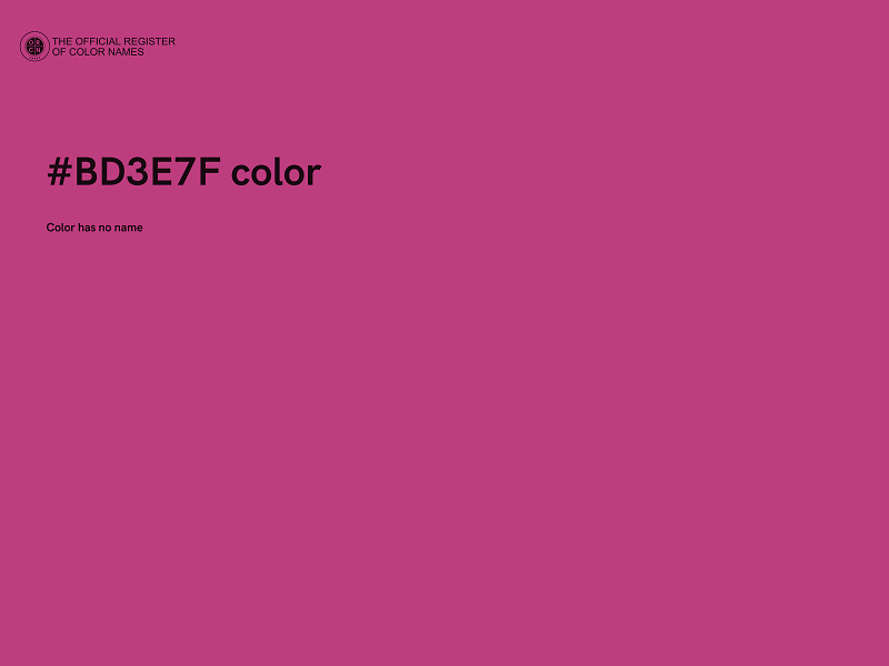 #BD3E7F color image