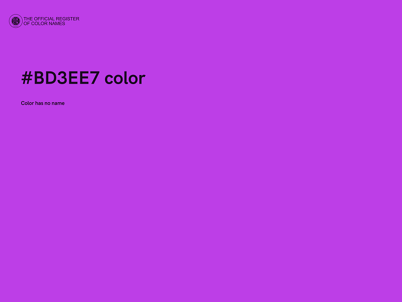 #BD3EE7 color image