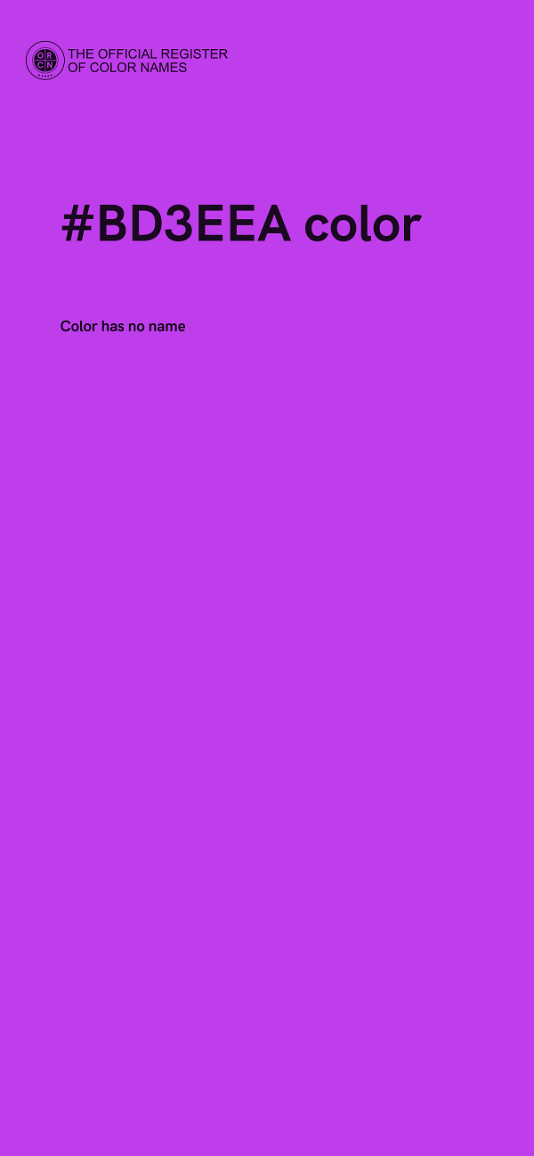 #BD3EEA color image