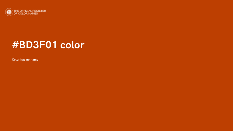 #BD3F01 color image
