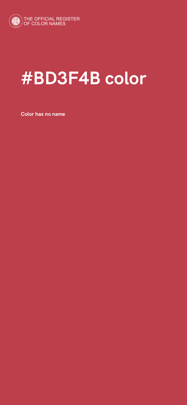 #BD3F4B color image