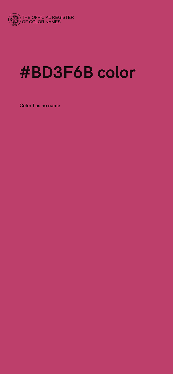 #BD3F6B color image