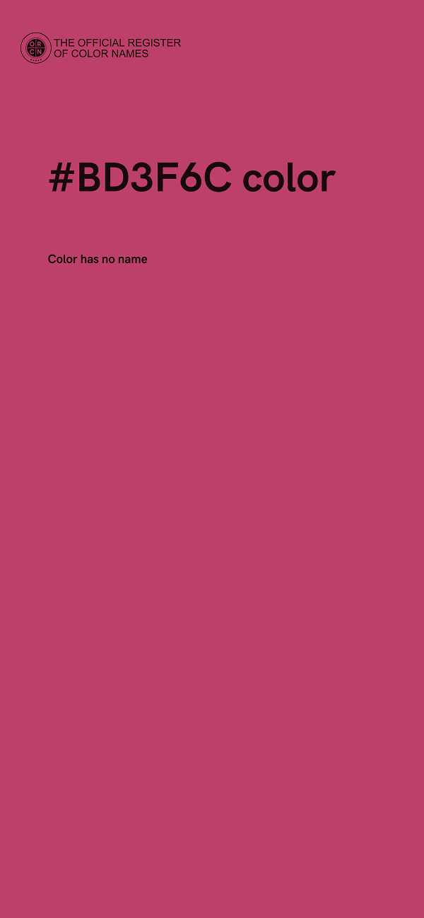#BD3F6C color image
