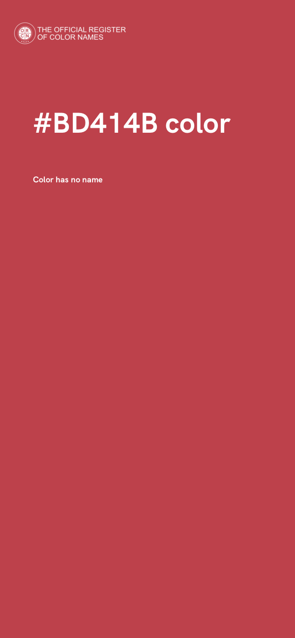 #BD414B color image