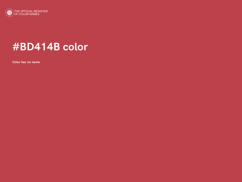 #BD414B color image