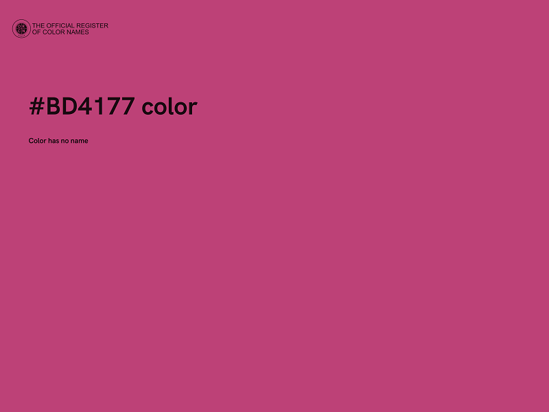 #BD4177 color image