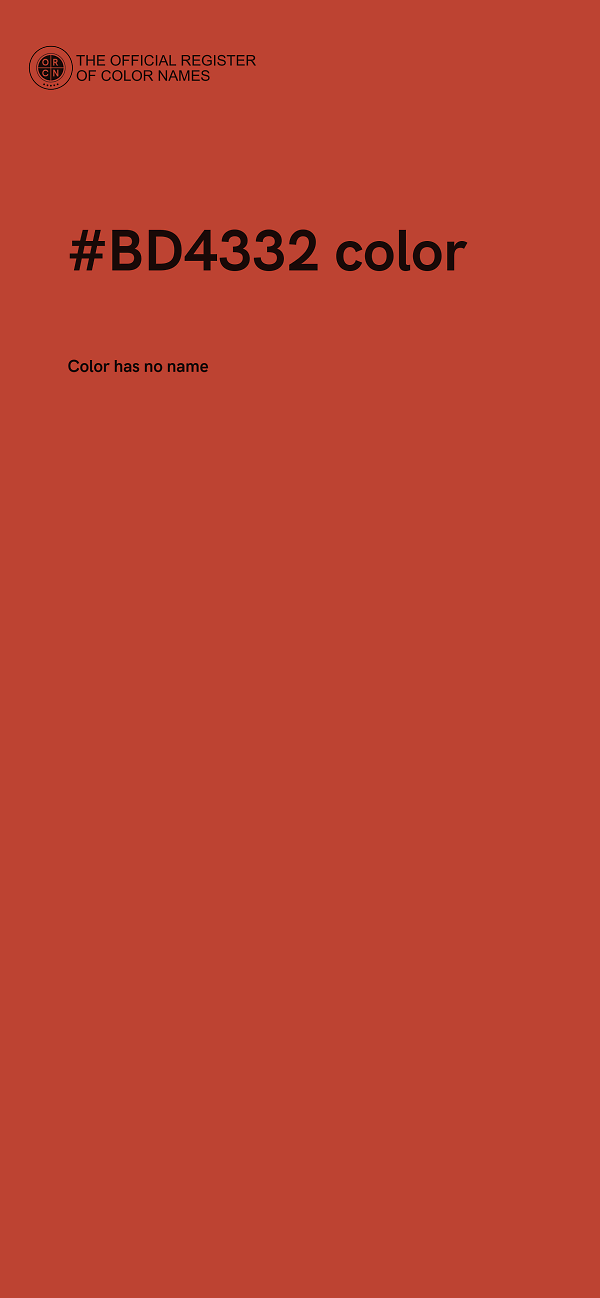 #BD4332 color image