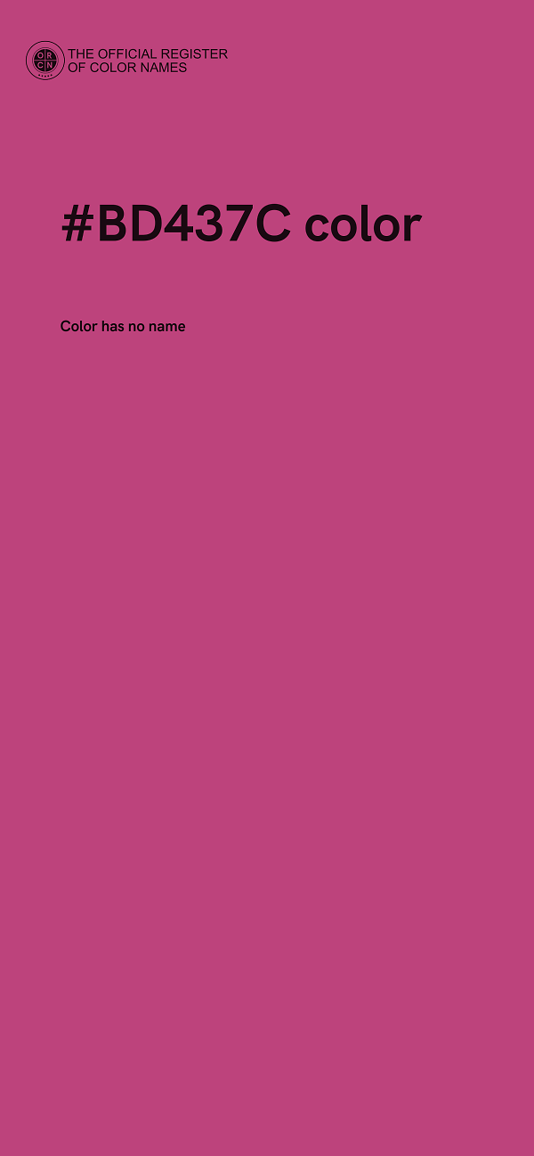 #BD437C color image