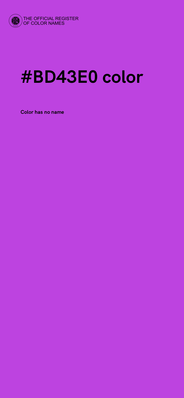#BD43E0 color image