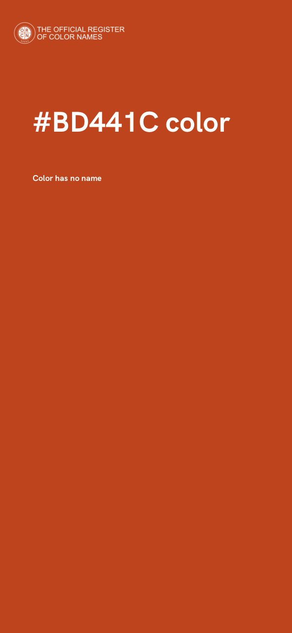 #BD441C color image