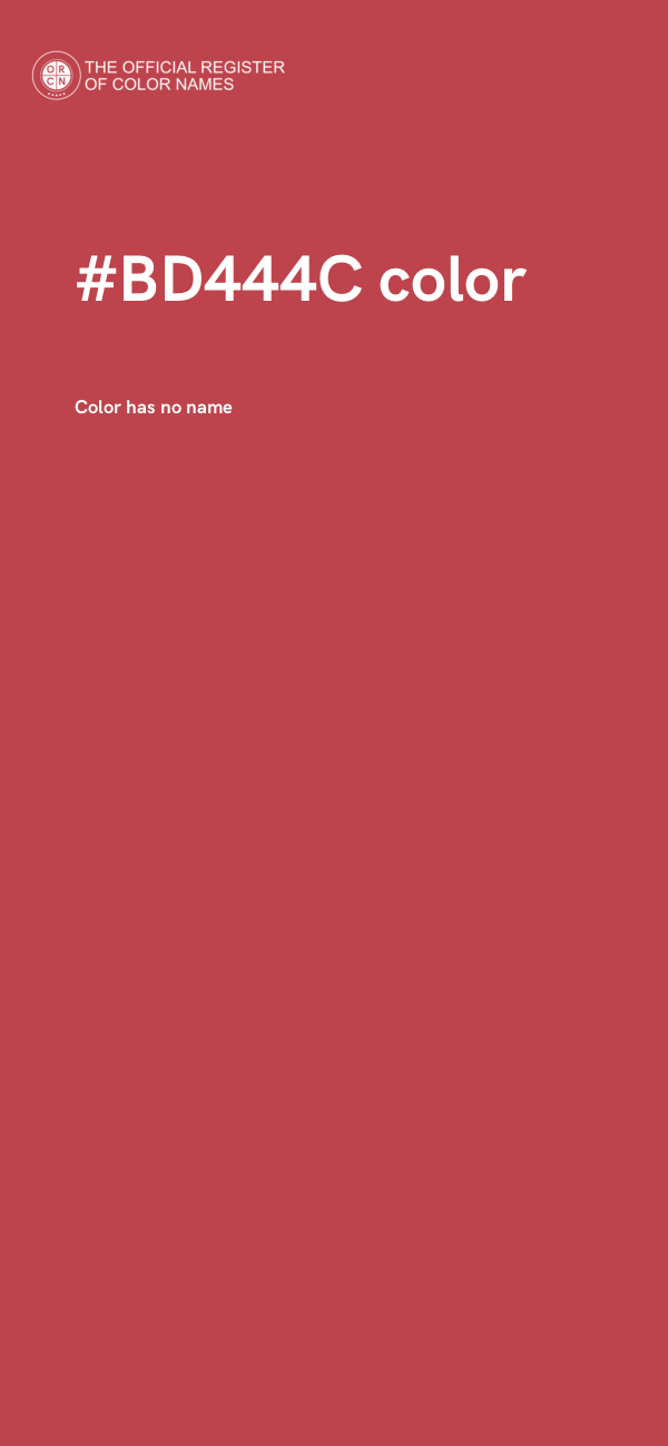 #BD444C color image