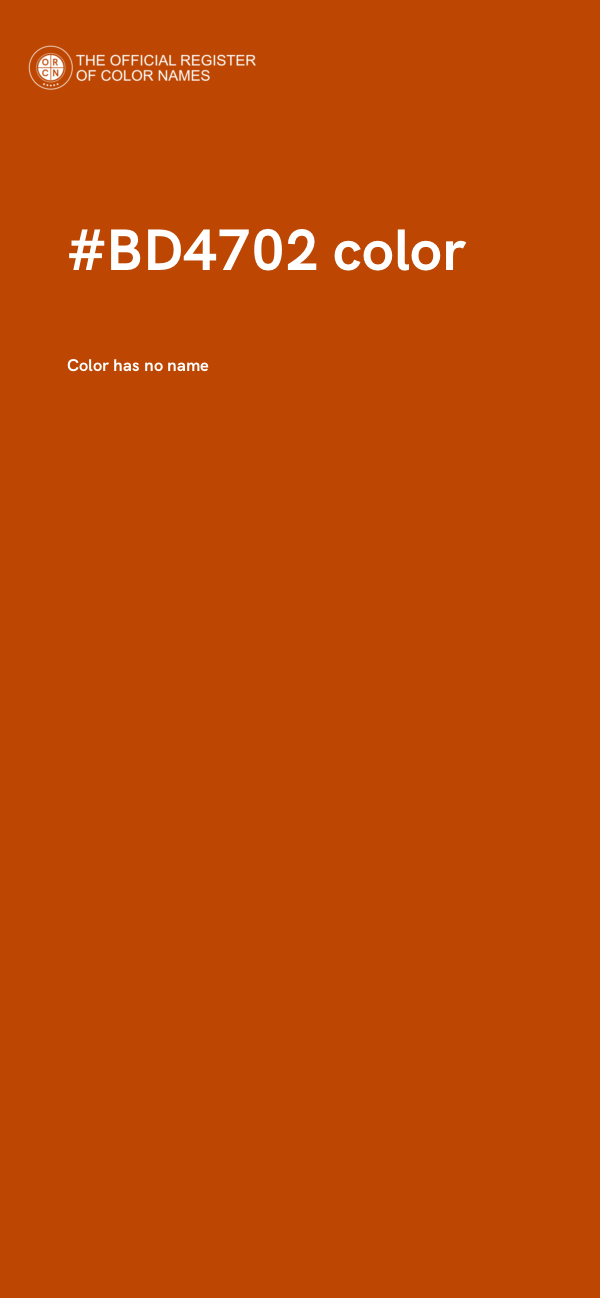 #BD4702 color image