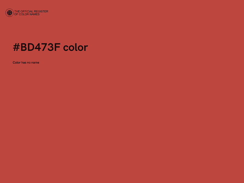 #BD473F color image