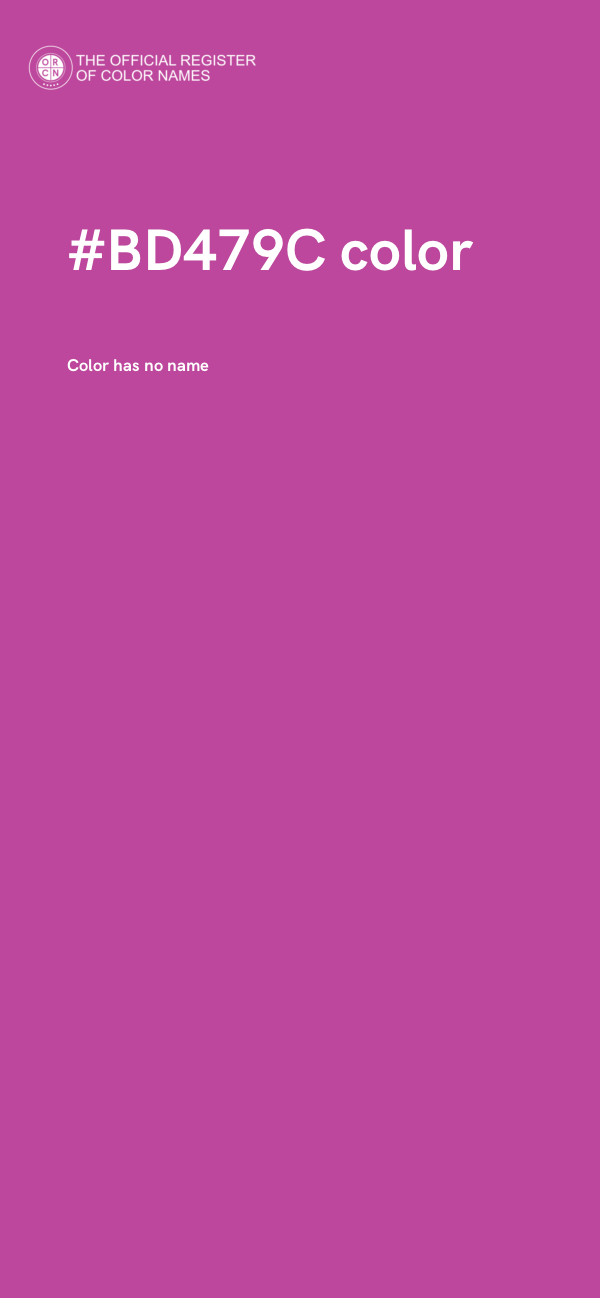 #BD479C color image