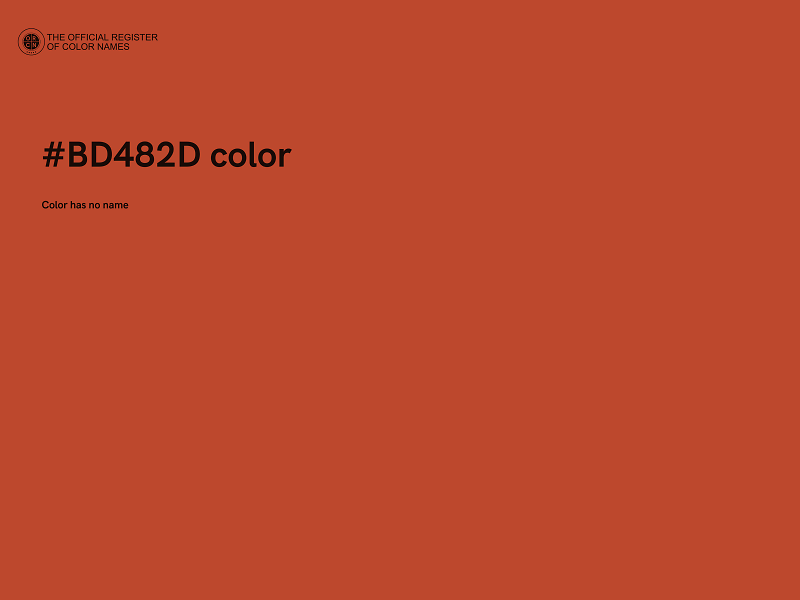 #BD482D color image
