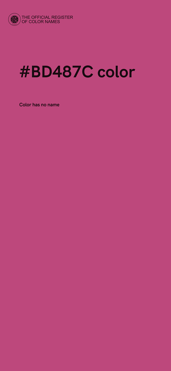 #BD487C color image