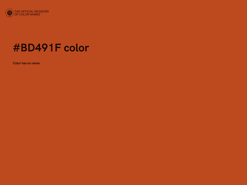 #BD491F color image