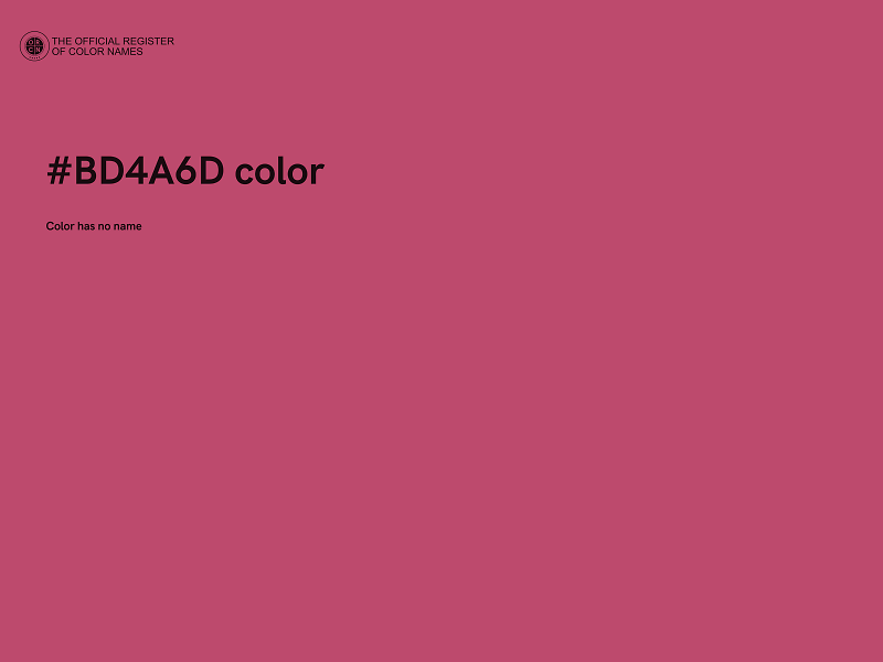 #BD4A6D color image