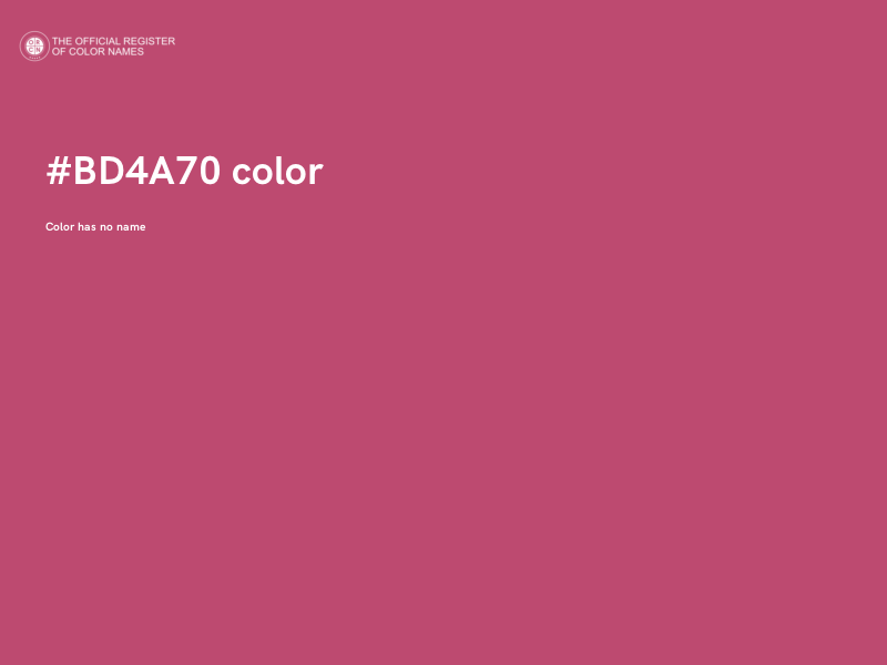 #BD4A70 color image