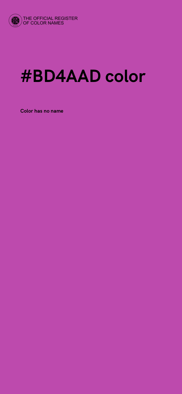 #BD4AAD color image