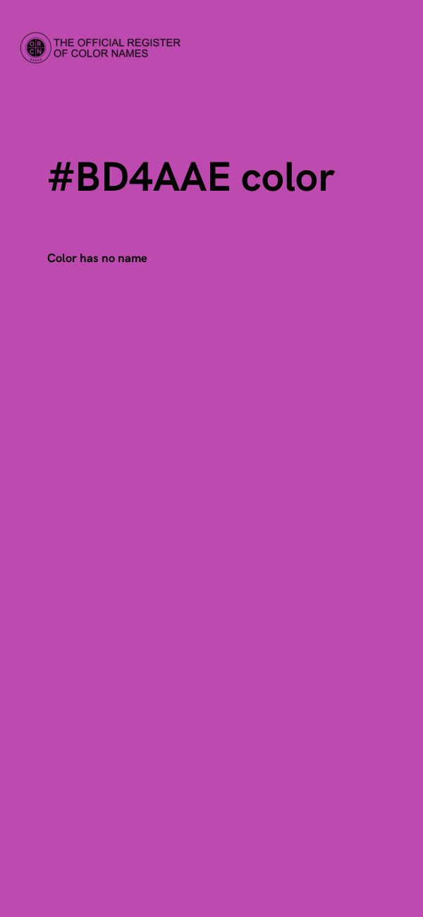 #BD4AAE color image