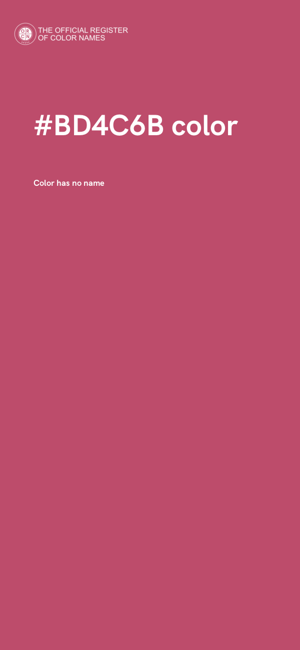#BD4C6B color image