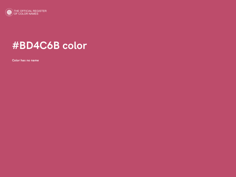 #BD4C6B color image