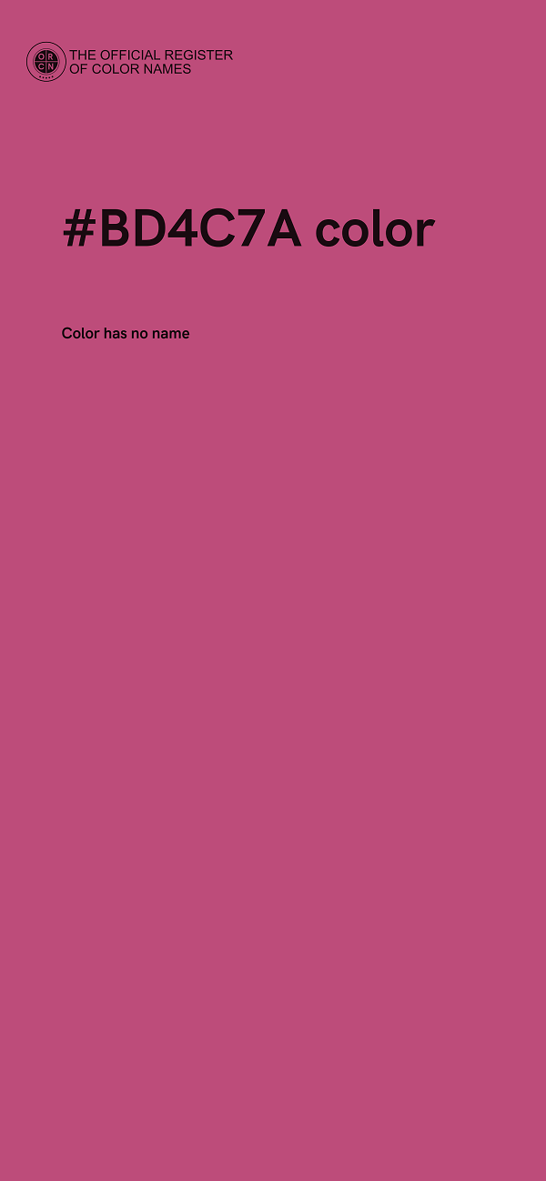 #BD4C7A color image