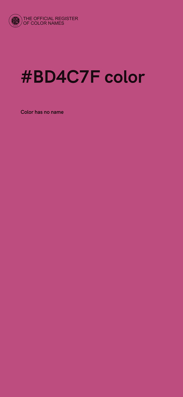#BD4C7F color image