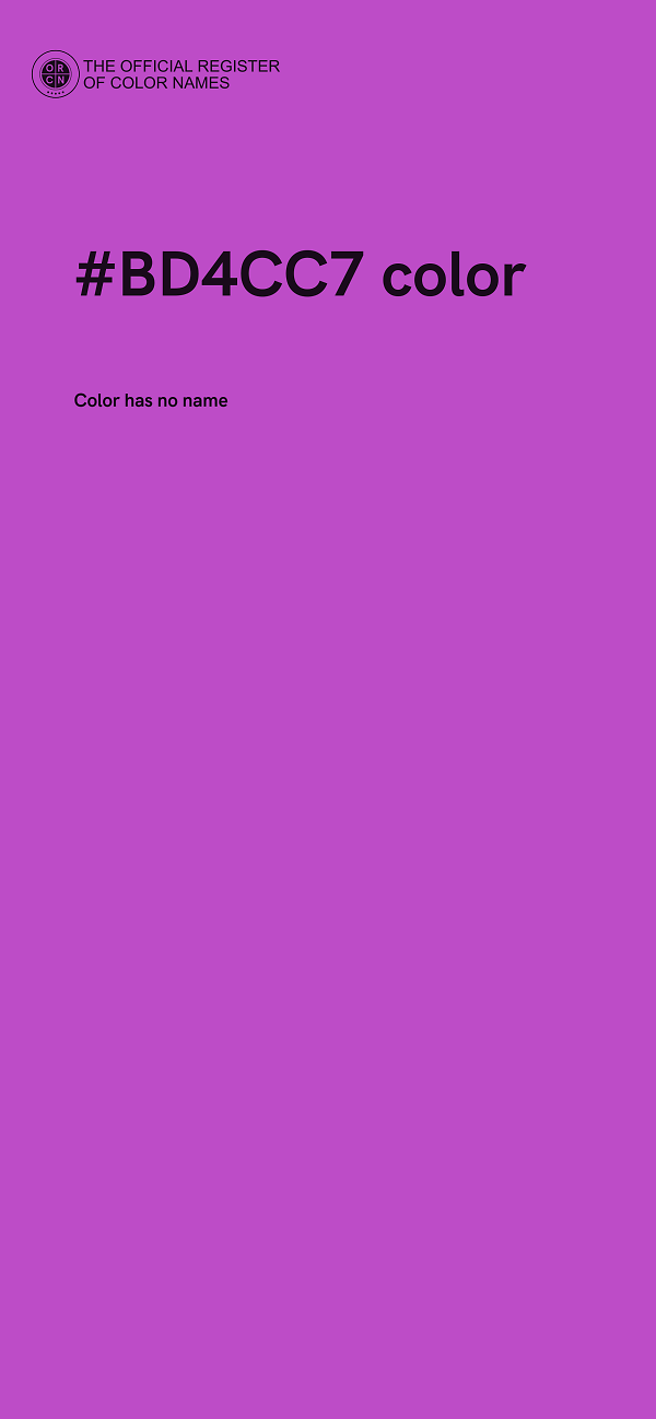 #BD4CC7 color image