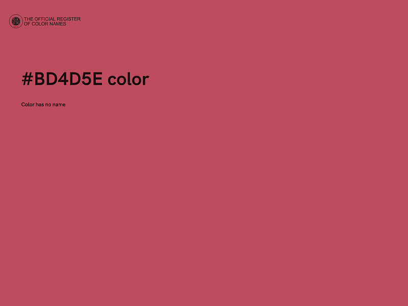 #BD4D5E color image