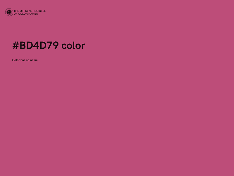#BD4D79 color image