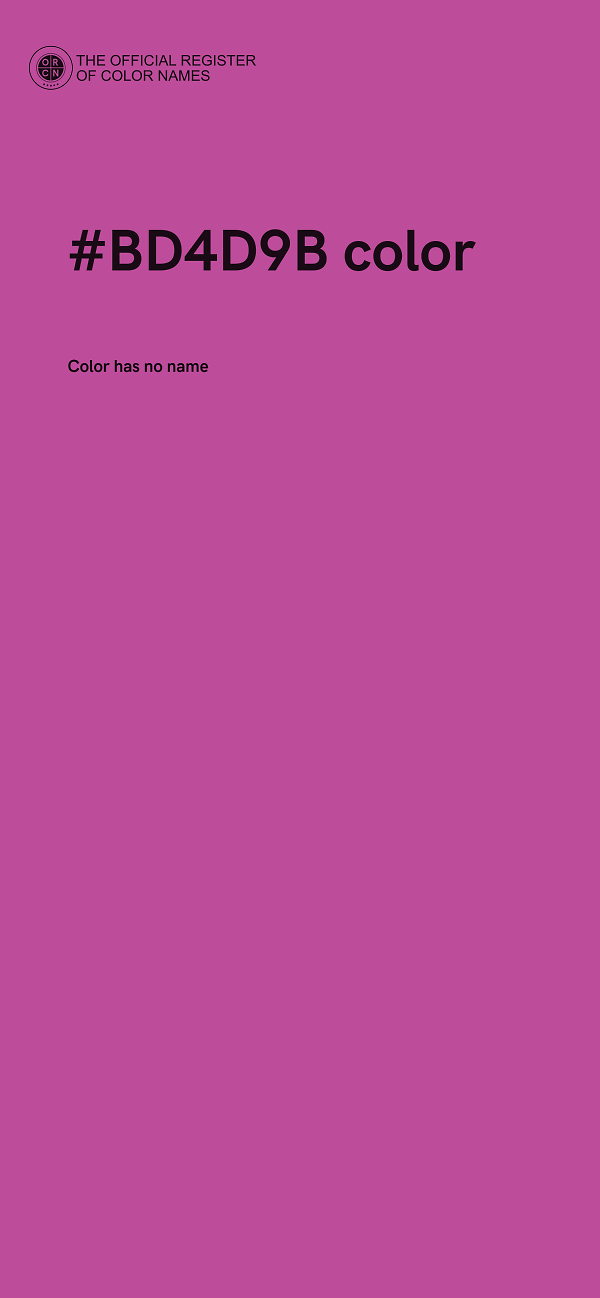 #BD4D9B color image