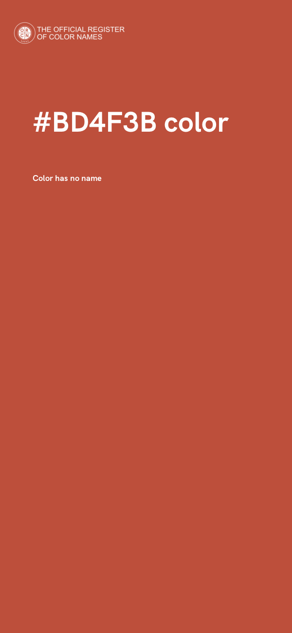 #BD4F3B color image