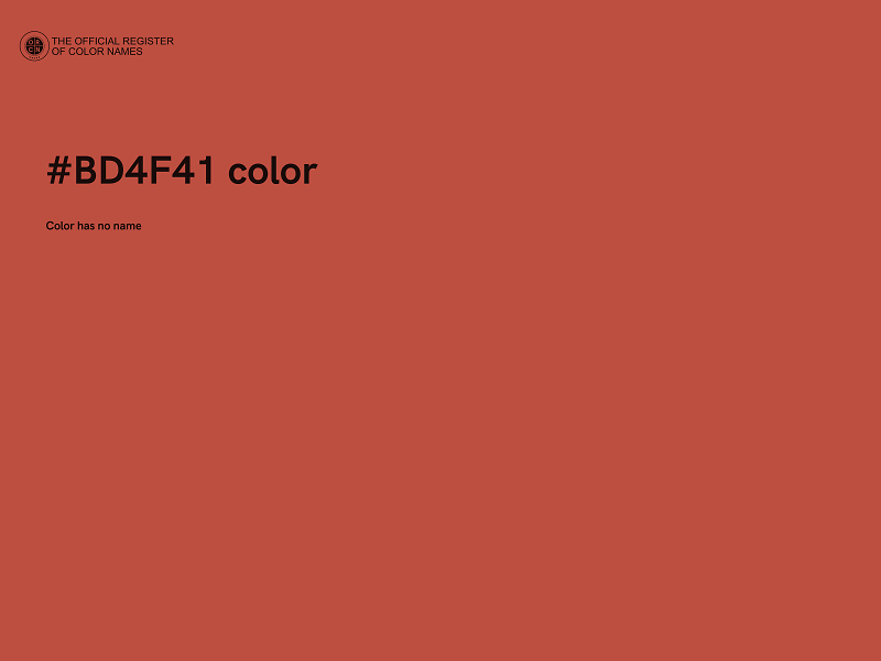 #BD4F41 color image