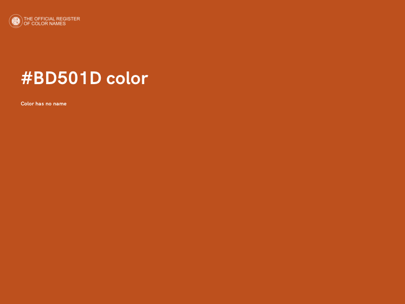 #BD501D color image