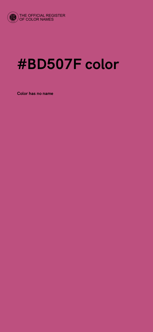 #BD507F color image