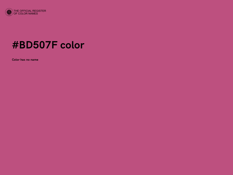 #BD507F color image