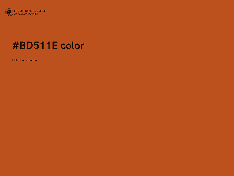 #BD511E color image