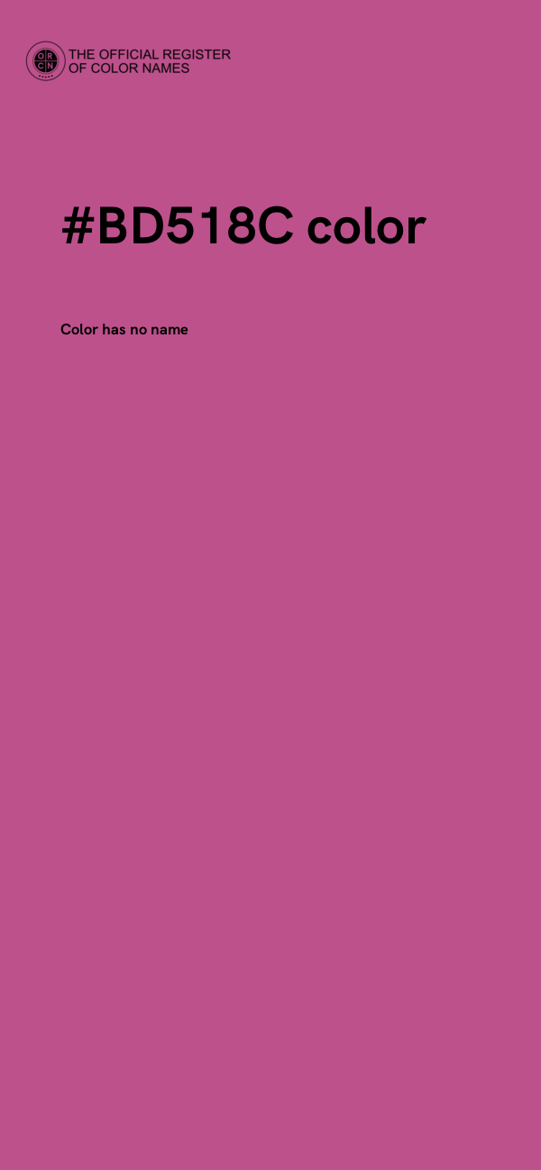 #BD518C color image